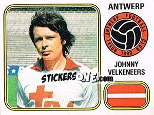 Sticker Johnny Velkeneers - Football Belgium 1980-1981 - Panini
