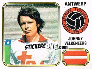 Sticker Johnny Velkeneers - Football Belgium 1980-1981 n. 27 - Panini