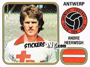 Cromo Andre Heerwegh - Football Belgium 1980-1981 - Panini