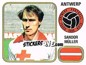 Sticker Sandor Muller - Football Belgium 1980-1981 n. 34 - Panini