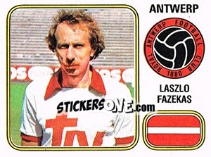Sticker Laszlo Fazekas - Football Belgium 1980-1981 n. 36 - Panini