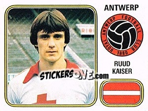 Sticker Ruud Kaiser - Football Belgium 1980-1981 - Panini