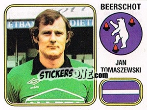 Sticker Jan Tomaszewski - Football Belgium 1980-1981 - Panini