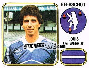 Sticker Louis de Weerdt - Football Belgium 1980-1981 n. 46 - Panini