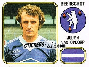 Sticker Julien van Opdorp - Football Belgium 1980-1981 - Panini