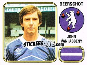 Sticker John van Abbeny - Football Belgium 1980-1981 - Panini