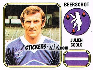 Figurina Julien Cools - Football Belgium 1980-1981 - Panini