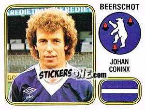 Sticker Johan Coninx - Football Belgium 1980-1981 - Panini