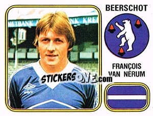 Sticker Francois van Nerum - Football Belgium 1980-1981 - Panini