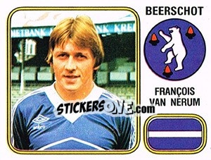 Sticker Francois van Nerum - Football Belgium 1980-1981 n. 52 - Panini