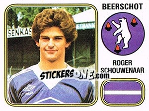 Sticker Roger Schouwenaar - Football Belgium 1980-1981 - Panini