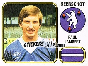 Cromo Paul Lambert - Football Belgium 1980-1981 n. 56 - Panini