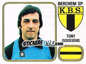 Sticker Tony Goossens - Football Belgium 1980-1981 - Panini
