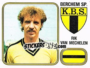 Sticker Rik van Mechelen - Football Belgium 1980-1981 - Panini