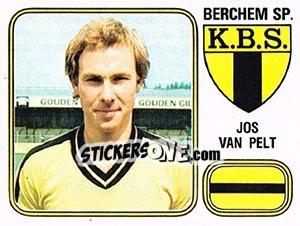 Sticker Jos van Pelt - Football Belgium 1980-1981 - Panini