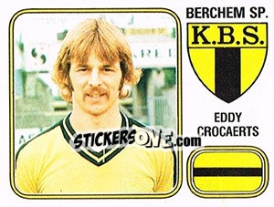 Sticker Eddy Crocaerts - Football Belgium 1980-1981 - Panini