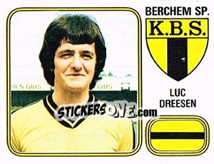 Figurina Luc Dreesen - Football Belgium 1980-1981 - Panini