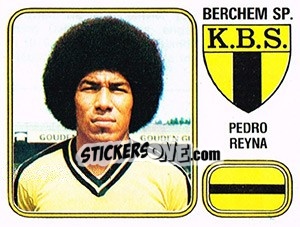 Sticker Pedro Reyna - Football Belgium 1980-1981 n. 73 - Panini