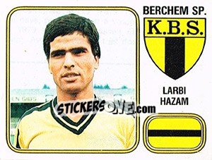 Sticker Larbi Hazam - Football Belgium 1980-1981 - Panini