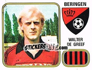 Sticker Walter de Greef - Football Belgium 1980-1981 - Panini