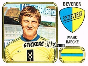 Sticker Marc Baecke - Football Belgium 1980-1981 - Panini