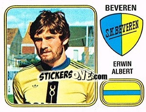 Sticker Erwin Albert - Football Belgium 1980-1981 - Panini