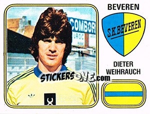 Sticker Dieter Weichrauch - Football Belgium 1980-1981 - Panini