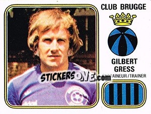 Figurina Gilbert Gress - Football Belgium 1980-1981 - Panini