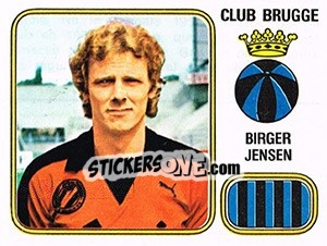 Sticker Birger Jensen - Football Belgium 1980-1981 - Panini
