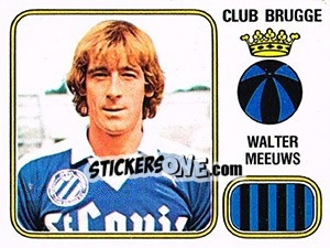 Sticker Walter Meeuws - Football Belgium 1980-1981 n. 117 - Panini