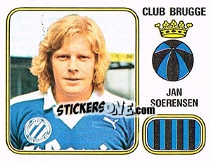 Sticker Jan Sorensen - Football Belgium 1980-1981 - Panini