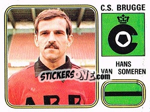 Sticker Hans van Someren - Football Belgium 1980-1981 - Panini