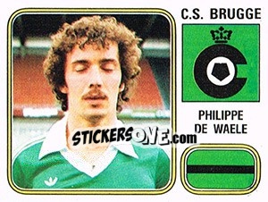 Sticker Philippe de Waele - Football Belgium 1980-1981 - Panini