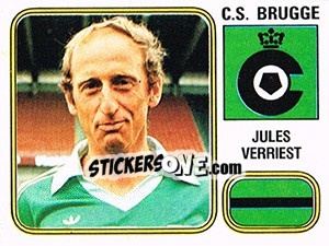 Cromo Jules Verriest - Football Belgium 1980-1981 - Panini