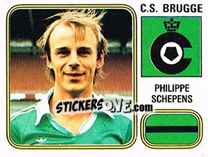 Sticker Philippe Schepens - Football Belgium 1980-1981 - Panini