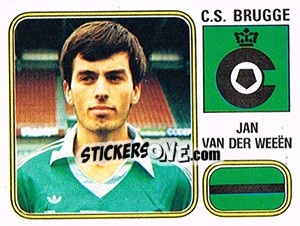 Figurina Jan van der Weeen - Football Belgium 1980-1981 - Panini