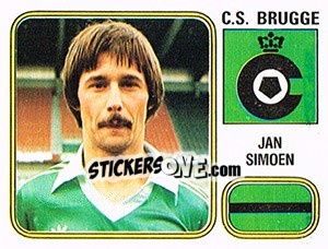 Sticker Jan Simoen - Football Belgium 1980-1981 - Panini