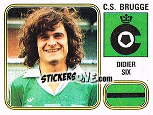 Sticker Didier Six - Football Belgium 1980-1981 n. 144 - Panini