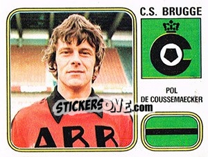 Sticker Pol de Coussemaecker - Football Belgium 1980-1981 - Panini