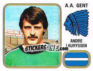 Sticker Andre Lauryssen - Football Belgium 1980-1981 - Panini