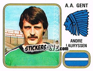 Sticker Andre Lauryssen - Football Belgium 1980-1981 n. 151 - Panini