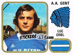 Figurina Luc Criel - Football Belgium 1980-1981 - Panini