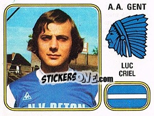 Sticker Luc Criel - Football Belgium 1980-1981 n. 155 - Panini