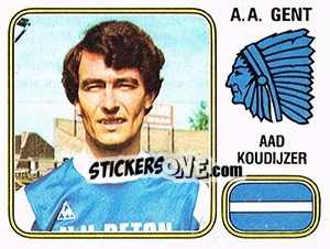 Sticker Aad Koudijzer - Football Belgium 1980-1981 n. 161 - Panini