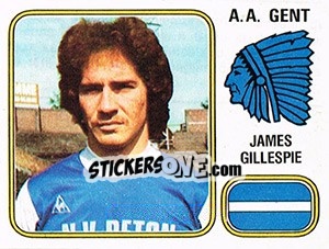 Sticker James Gillespie - Football Belgium 1980-1981 - Panini