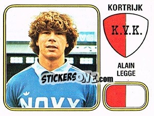Sticker Alain Legge - Football Belgium 1980-1981 - Panini