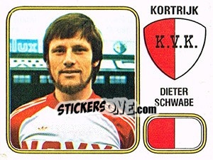 Sticker Dieter Schwabe - Football Belgium 1980-1981 - Panini