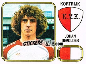 Sticker Johan Devolder - Football Belgium 1980-1981 - Panini