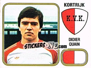 Sticker Didier Quain - Football Belgium 1980-1981 - Panini