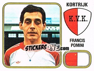 Sticker Francis Pomini - Football Belgium 1980-1981 n. 178 - Panini